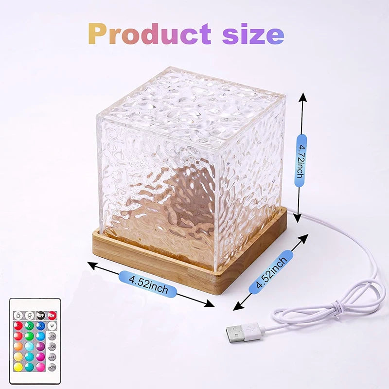 Ocean Wave Crystal Lamp | 16-Color Ambient Projector Light